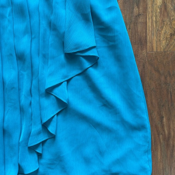 David's Bridal Teal Strapless Dress Women’s Size 6 Wedding Formal Prom - Picture 5 of 10